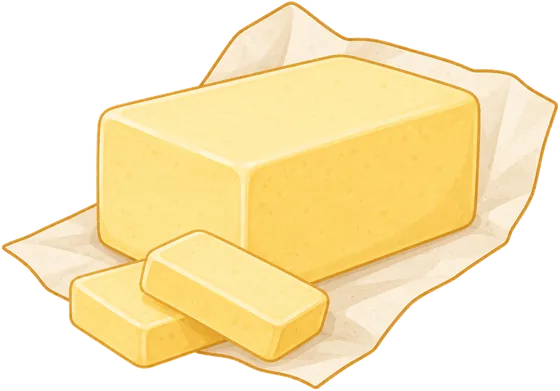 Illustration of butter, salted, grade AA