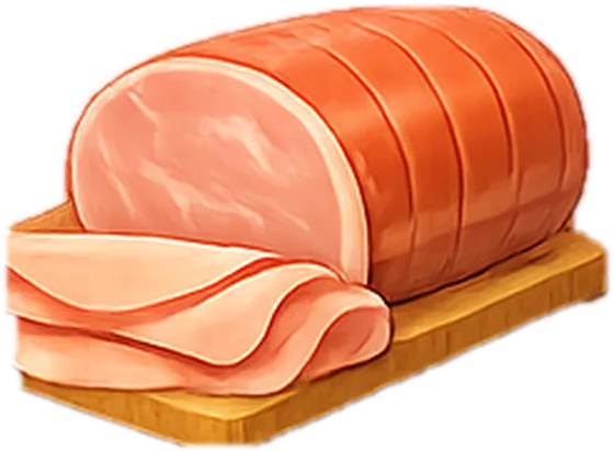 Illustration of ham, boneless, excluding canned
