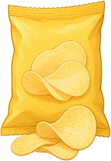 Illustration of potato chips
